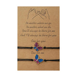 Butterfly Rope Bracelets Couples Relationship Bracelets Adjustable Rope