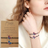 Butterfly Rope Bracelets Couples Relationship Bracelets Adjustable Rope