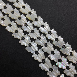 Butterfly Natural Shell Beads 16x18mm Mother-of-pearl Necklace Earrings
