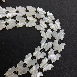 Butterfly Natural Shell Beads 16x18mm Mother-of-pearl Necklace Earrings