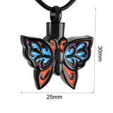 Butterfly Ash Holder Urn Necklace Stainless Steel Cremation Memorial Jewelry