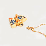 Butterfly Ash Holder Urn Necklace Stainless Steel Cremation Memorial Jewelry