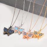 Butterfly Ash Holder Urn Necklace Stainless Steel Cremation Memorial Jewelry
