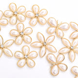 Butterfly Shape Pearl Claw Sets Pointback Shoes Decoration
