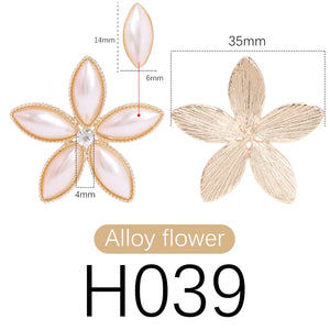 Butterfly Shape Pearl Claw Sets Pointback Shoes Decoration