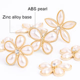 Butterfly Shape Pearl Claw Sets Pointback Shoes Decoration