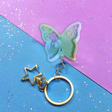 Butterfly Shape Quicksand Pendant Crystal Epoxy Resin Mold Jewelry Keychain