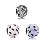Butterfly Silhouette Charms 925 Silver Bracelets & Bangle Woman DIY