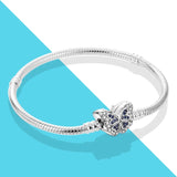 Butterfly Zircon 925 Silver Bracelet Snake Chain Charm Gift