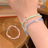 Butterfly Star Heart Tulips Stretch Beaded Bracelet Wristband
