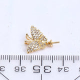 Butterfly Style Pendant Mount Base for 7-12mm Pearls Stones Beads