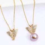 Butterfly Style Pendant Mount Base for 7-12mm Pearls Stones Beads