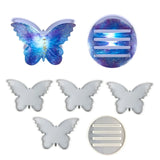 Silicone Butterfly Tea Tray Coaster Mold with Storage Rack
