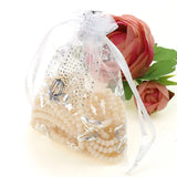 Bronzing Organza Jewelry Gift Bags Sheer Organza Pouch Wedding Favors 100pcs