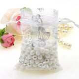 Bronzing Organza Jewelry Gift Bags Sheer Organza Pouch Wedding Favors 100pcs