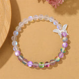 Mother Of Pearl Charm Bracelet Natural Stone Beaded Bangle