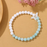 Mother Of Pearl Charm Bracelet Natural Stone Beaded Bangle