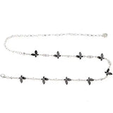 Butterfly Women's Waist Chain Belts Silver for Dress Fringes Decoration