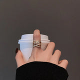 Butterfly Zircon Open Rings Crystal Stainless Steel Finger Charm