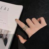 Butterfly Zircon Open Rings Crystal Stainless Steel Finger Charm