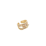 Butterfly Zircon Open Rings Crystal Stainless Steel Finger Charm