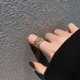 Butterfly Zircon Open Rings Crystal Stainless Steel Finger Charm