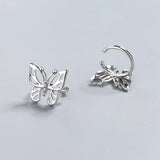 Sweet Butterfly Ear Clip, 925 Silver Jewelry