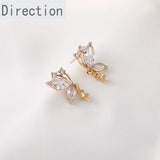 Butterfly Zircon & Pearl Earrings DIY Accessories