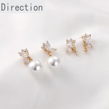 Butterfly Zircon & Pearl Earrings DIY Accessories