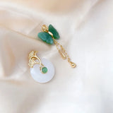 Butterfly Jade Mite Tassel Ginkgo Leaf Safe Buckle DIY Earring Necklace Clothing