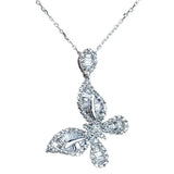Butterfly Moissanite Diamond Pendant Charm Necklace