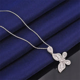 Butterfly Moissanite Diamond Pendant Charm Necklace