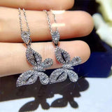 Butterfly Moissanite Diamond Pendant Charm Necklace