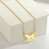 Butterfly Necklace Customizable Letters Double Chain Pendant