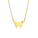 Butterfly Necklace Customizable Letters Double Chain Pendant
