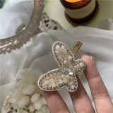 Butterfly Pearl Monogram Hair Clip