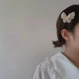 Butterfly Pearl Monogram Hair Clip