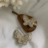 Butterfly Pearl Monogram Hair Clip