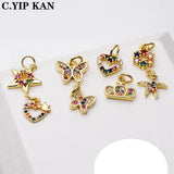 Butterfly Pendant Crown of Love Charms Necklace Accessories