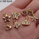 Butterfly Pendant Crown of Love Charms Necklace Accessories
