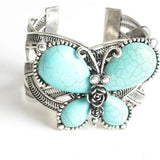 Butterfly Semi-precious Stone Bracelet Stainless Steel Jewelry Women