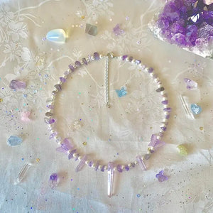 Crystal Butterfly Wing Necklace Y2K Fairy Tale Hut Core Angel Soft Grungefairy