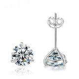 0.2-0.5ct Moissanite Screw Stud Earrings 925 Sterling Silver
