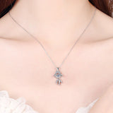 0.3CT Moissanite Koi Fish Necklace 925 Sterling Silver Jewelry
