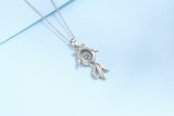 0.3CT Moissanite Koi Fish Necklace 925 Sterling Silver Jewelry