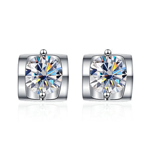 0.5CT D Moissanite Earrings 925 Sterling Silver