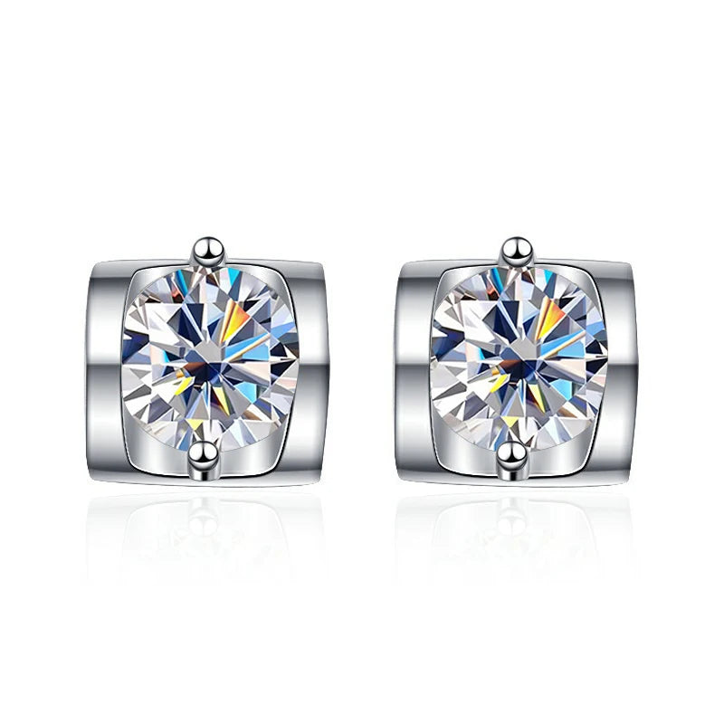 0.5CT D Moissanite Earrings 925 Sterling Silver