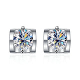 0.5CT D Moissanite Earrings 925 Sterling Silver