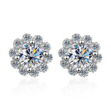 0.5CT Moissanite Ear Studs S925 Silver Brilliant Cut Jewelry Christmas