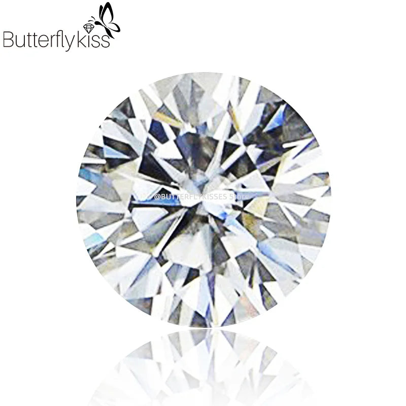 12 Mo. Birthstone Moissanite 0.5CT D VVS1 Round Gemstone DIY Jewelry
